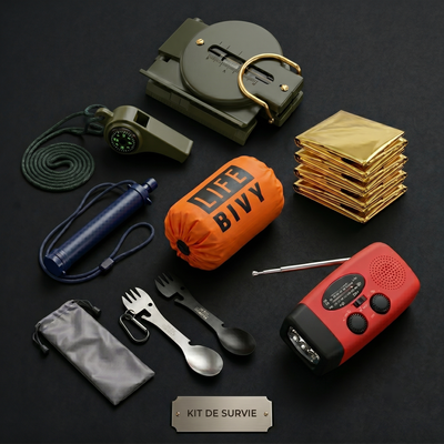 Kit de Survie 72h SURVIVRA — 7 Essentiels pour Affronter l'Urgence