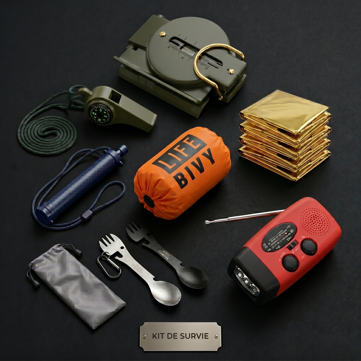 Kit de survie 72h SURVIVRA — 7 essentiels pour affronter l'urgence