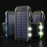 Batterie solaire — port USB et entrée recharge solaire