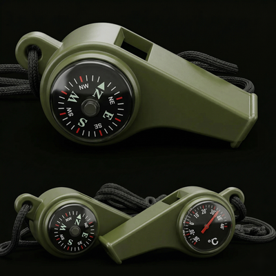 Sifflet Survie — Détail boussole de navigation