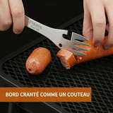 Couverts 5-en-1 Titane — Léger et durable camping
