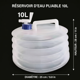 Jerrican souple pliable — format compact pour le transport