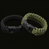 Bracelet Paracorde Noir — Déploiement corde urgence