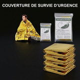Couvertures de survie thermiques mylar dorées SURVIVRA
